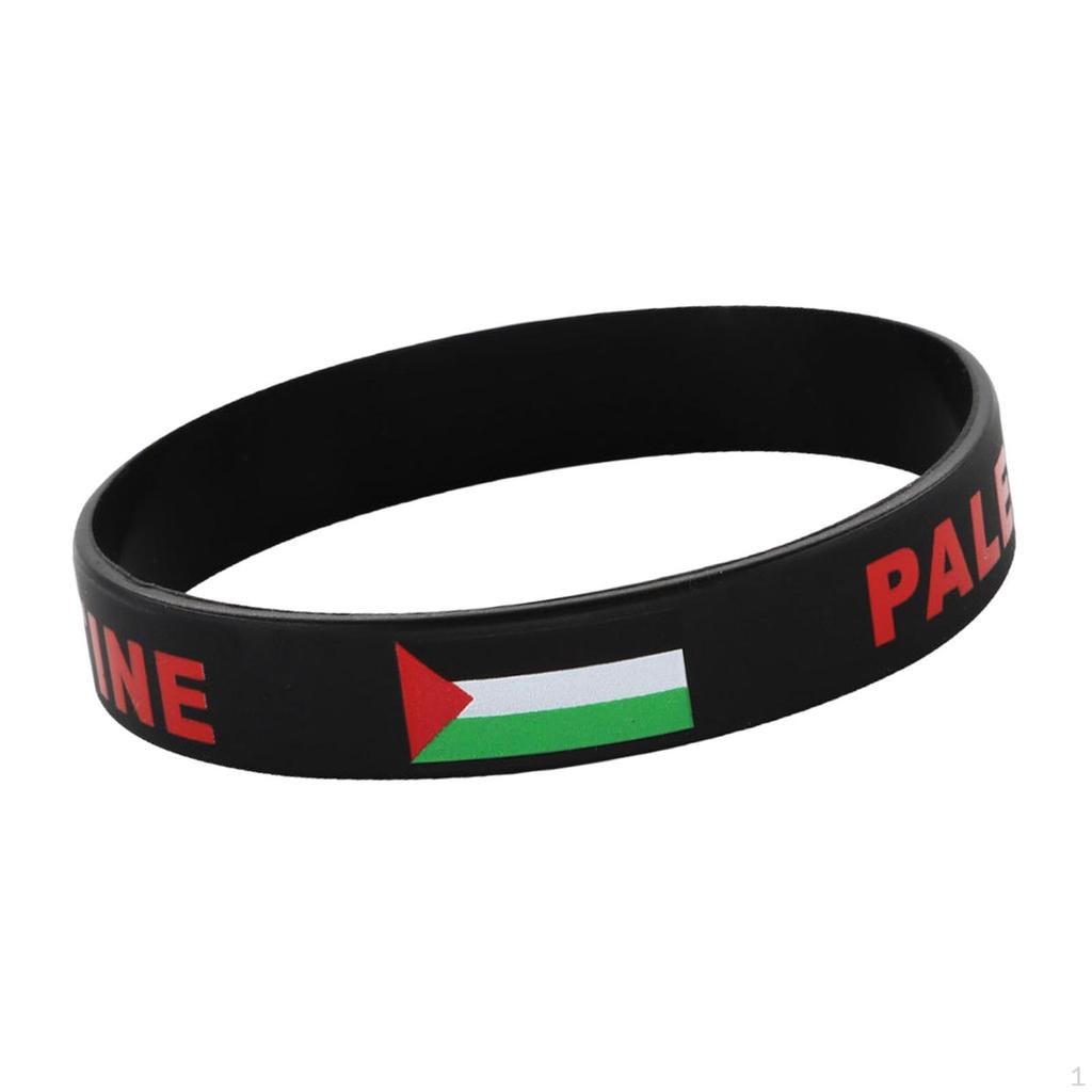 Palestine Wristband Palestinian Flag Bangle Sport Games Bracelet White