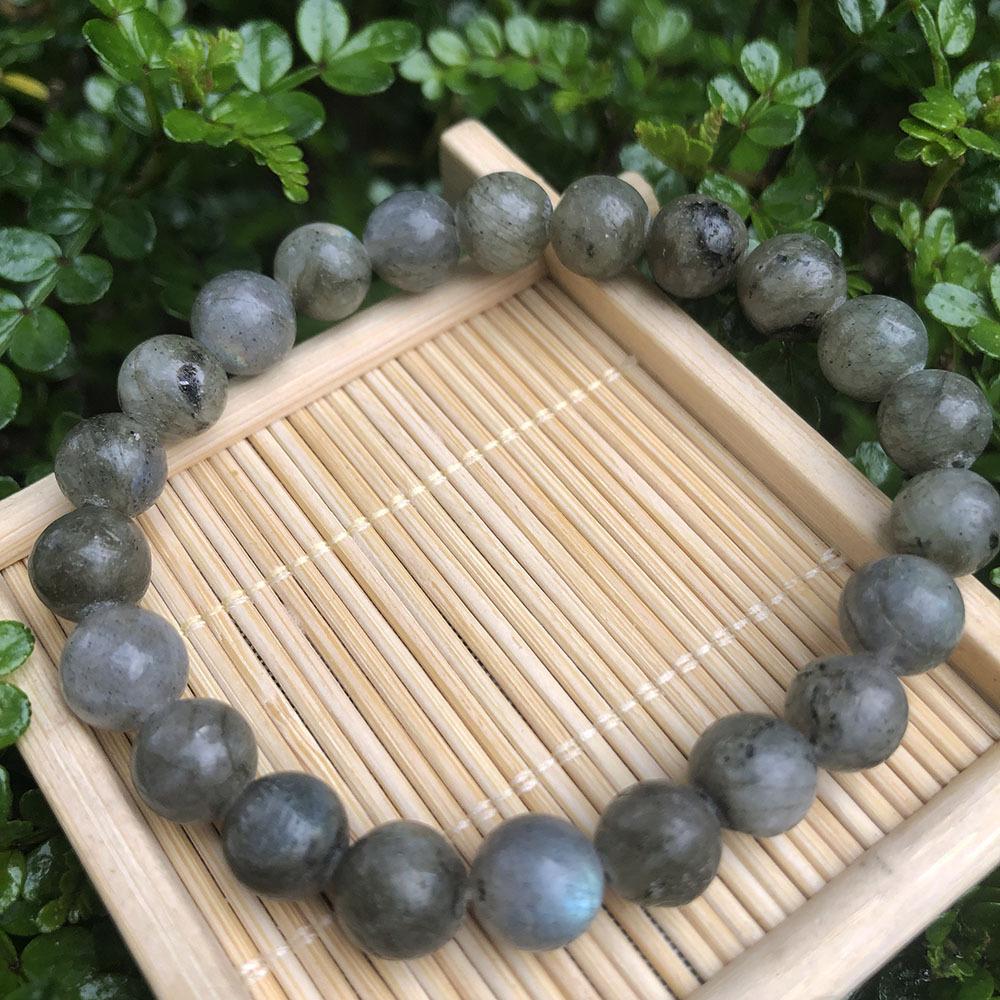 8mm Natural Amazonite Raw Stone Women's Energy Charm Bracelet