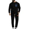 Hot-selling Men's Sports Suits, Men's New Color-matching Knitwear, Two-piece Casual Fashion