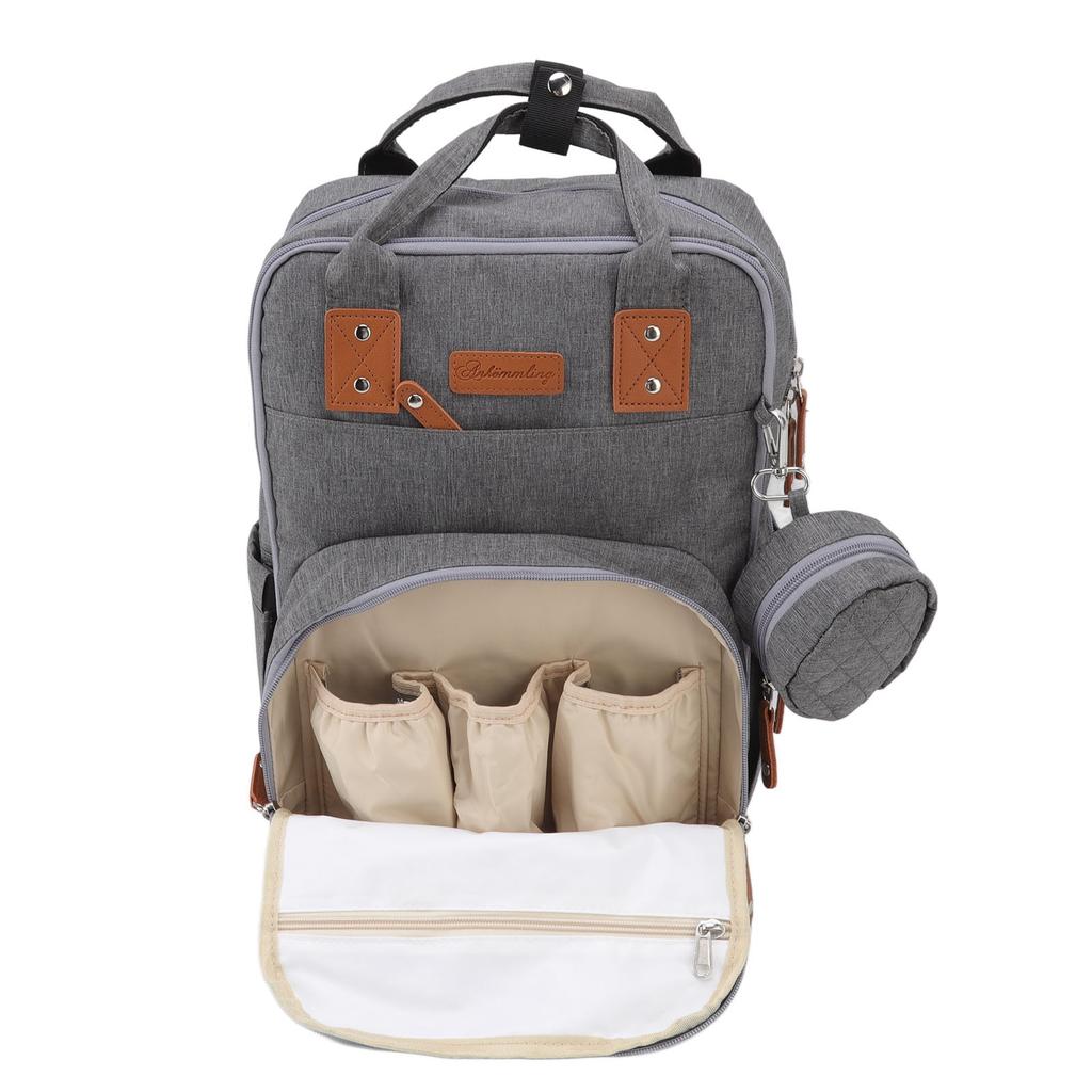 Torba na pieluchy, plecak z haftem, podwójne ramiona, 20 l, duża pojemność, plecak dla mamy, torba na pieluchy z