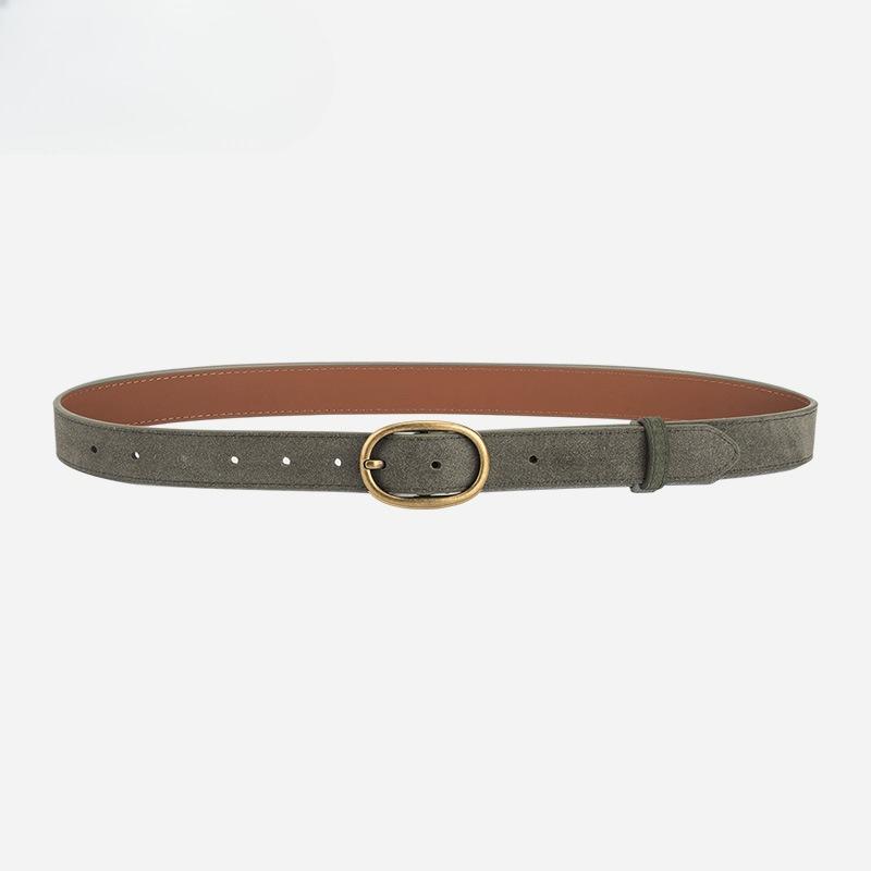 New Retro Women's Belt Fashionable and Trendy Korean Style Matte with Jeans Decorative Leather Belt for Women