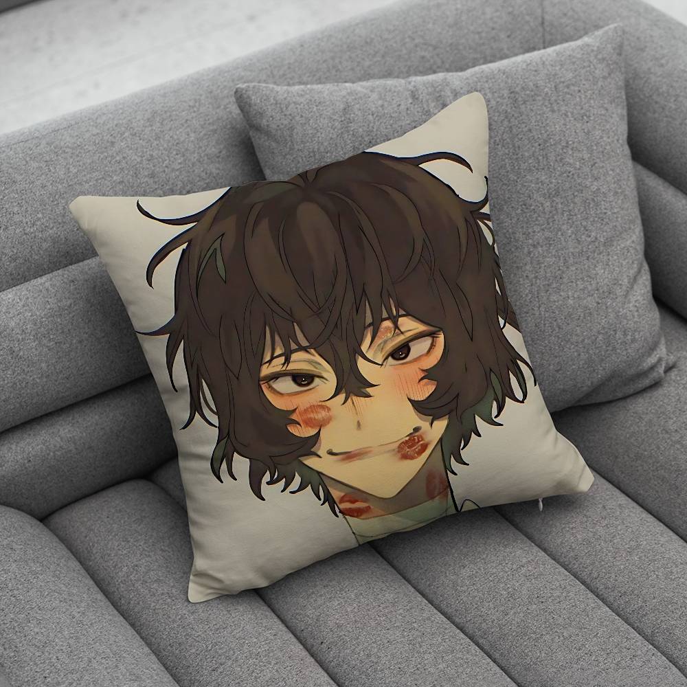 Cartoon Character Dazai OOsamu Pillow Case Pillowcase Home Sofa Cushions Car Cushions Pillowcover Office Pillowshell Pillow