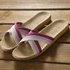 Linen Slippers Women's Summer Lightweight New Couples Home Indoor Thick Bottom Comfortable Cross with Cool Slippers Men