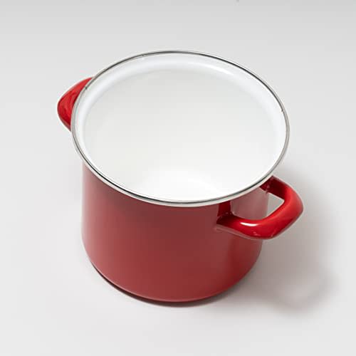 PEARL METAL Cook Pot, Enamel, Deep, 12cm, Red, Crasso, HB-5068