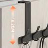 Over Door Hook with 38510 Hooks Punch Free Removable Heavy Carbon Steel Door Back Mount Hanging Coat Towel Bag