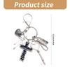 Elegant Heart Lock Bows Keyring Handmade Alloy Friendship Keychain Unique Bag Decoration for Trendy Individuals