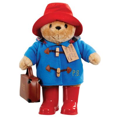 Urso Paddington com Botas Casaco Bordado e Mala Grande