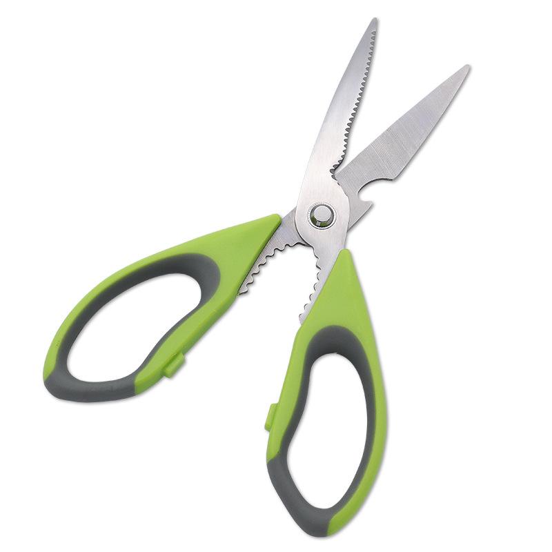 Stal Nierdzewna Ostre Ostrze Klipsy do Koreańskiego Grilla Domowe Wielofunkcyjne Nożyce Kuchenne z Dziadkiem do Orzechów Otwieraczem do Piwa