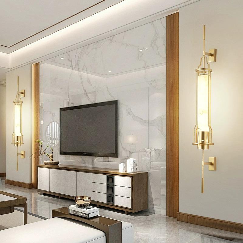Modern Designer Wall Lamp Long Strip Light Hotel Lobby Villa Living Room Background Lighting Indoor Decoration LED Wall Sconces