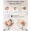 9 Wall Mounted Makeup Mirror with Light 20X 1X Height Adjustable Double Sided Magnifying Bathroom Lighted Mirror 3 Color Touch