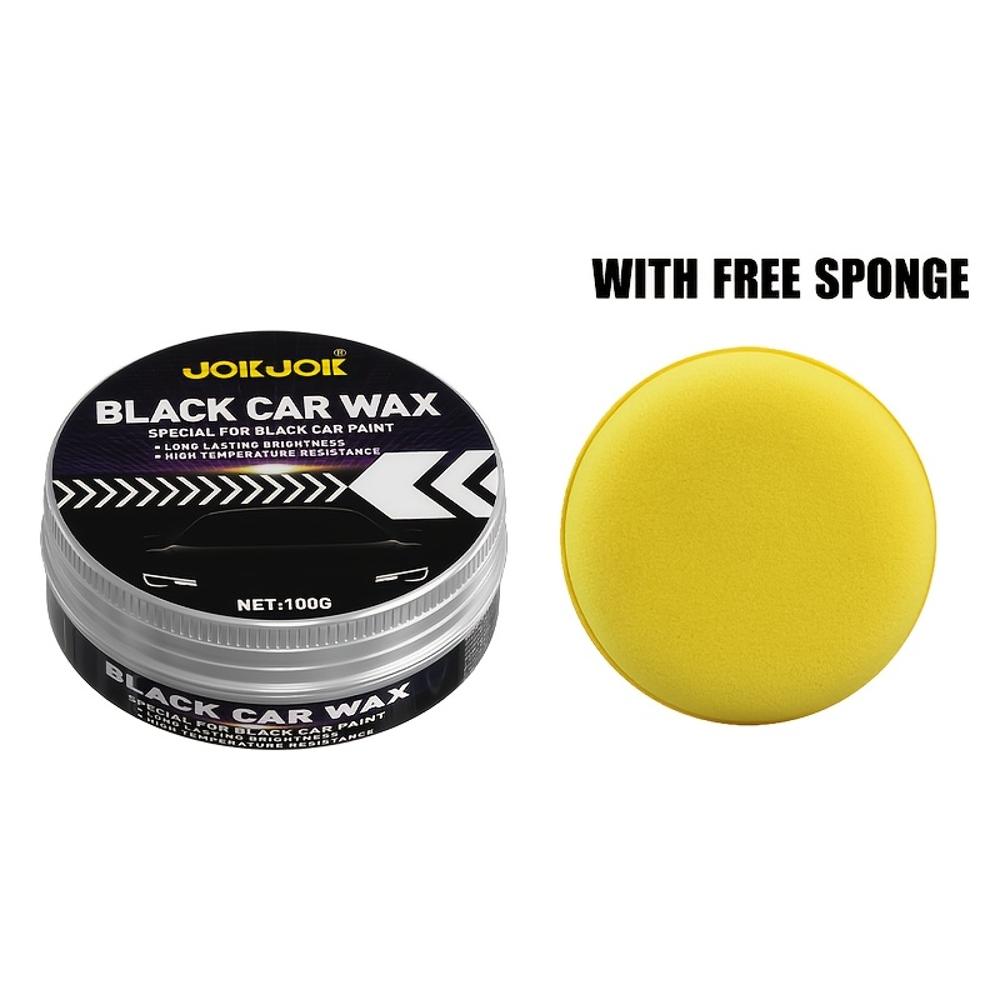 

[Черный автомобильный воск] Водонепроницаемый, глянцевый универсальный черный автомобильный воск для автомобилей | Полирующий, защитный воск для краски, металла и пластика Su