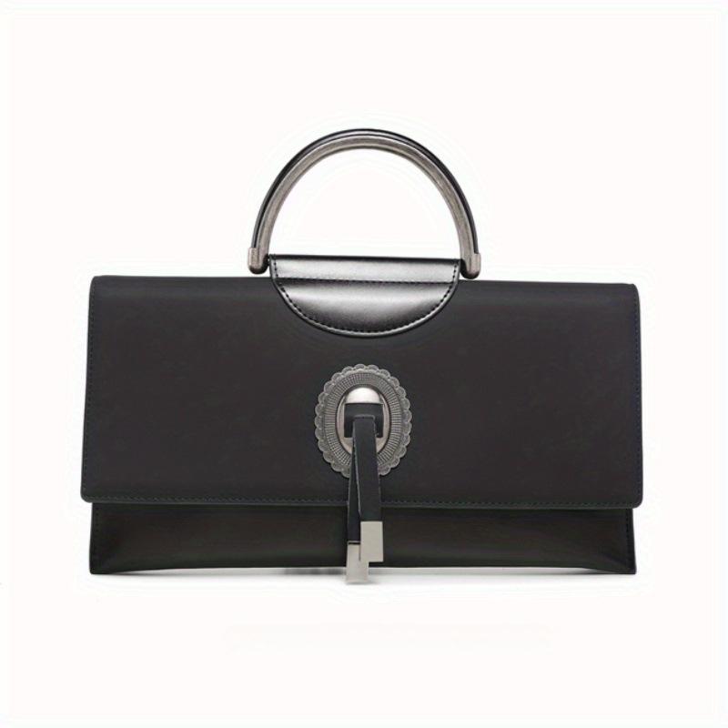 New Women's Retro Handbag, Simple and Large Capacity Commuting Shoulder Crossbody Bag