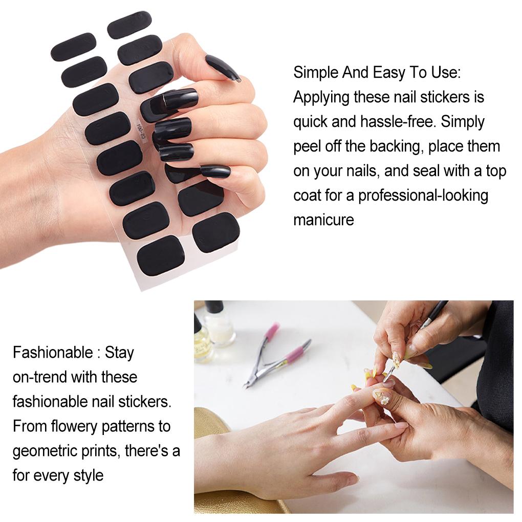 Nail Stickers Long-lasting And Fashionable Nail Art Deco Safe PVC Stickers For Nails Nail Wraps Simple And Easy, CS025