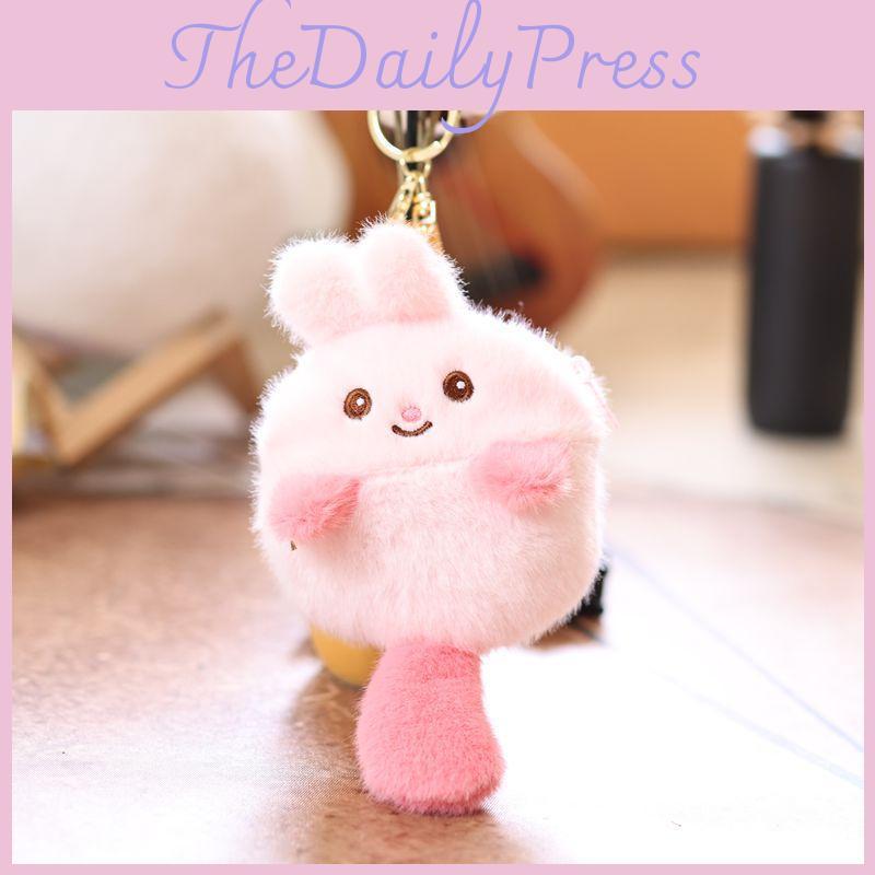 Capybara Panda Plush Keychain Animal Pendant Soft Stuffed Doll Kids Gift Toy