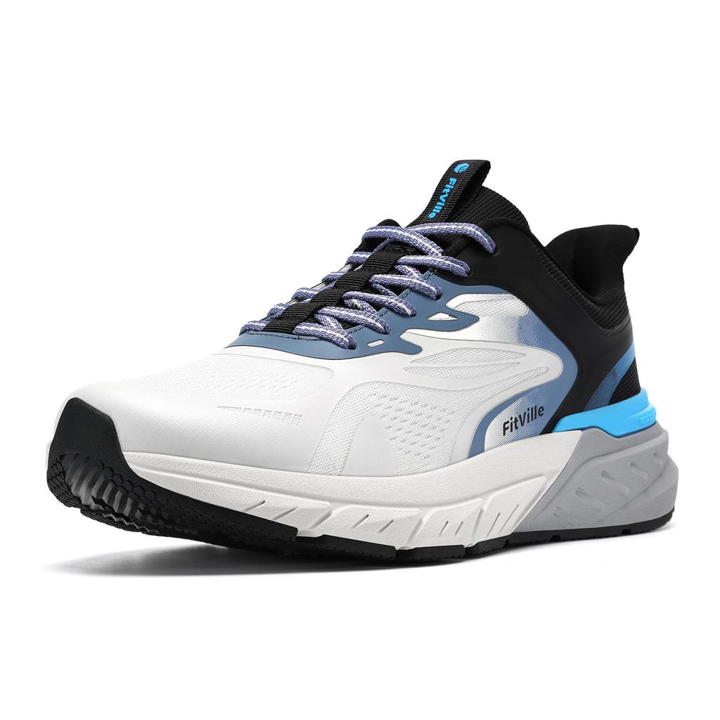 Baskets Confortables Antidérapantes Largeur Large pour Homme Respirantes Semelle Souple Chaussures de Course et de Marche
