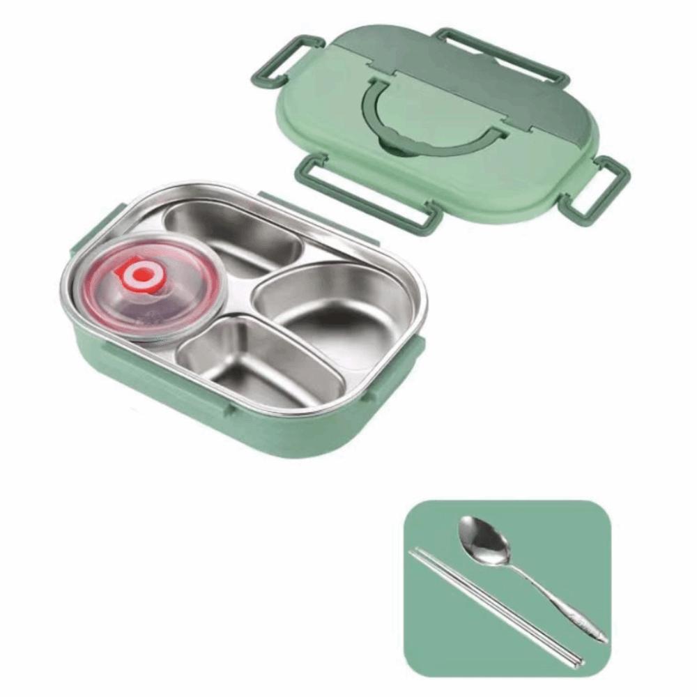 Insulated 4 Compartment Lunch Box Large Capacity Divided Food Storage Container  Worker