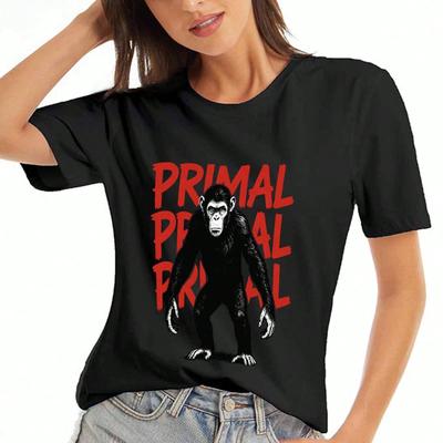 Primal Chimpanzee Wounisex Cotton T Shirt, Premium Cotton Quality Print, Durable, Casual And Fashionable, Primal Instincts, Ape Illustration,Wild Anim