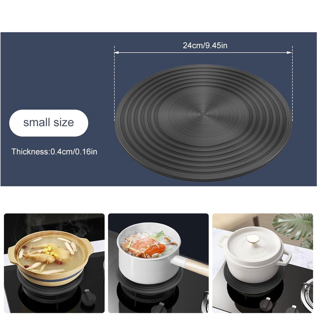 Heat Diffuser Plate Aluminum Alloy Food Defrosting Tray Kitchen Flame Guard Simmer Plate Double-Sided Non-Slip Induction
