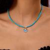 Bohemian Handmade Beads Chain Fashion Necklaces for Women Simple Metal Shell Pendant Necklaces Party Jewelry Gifts