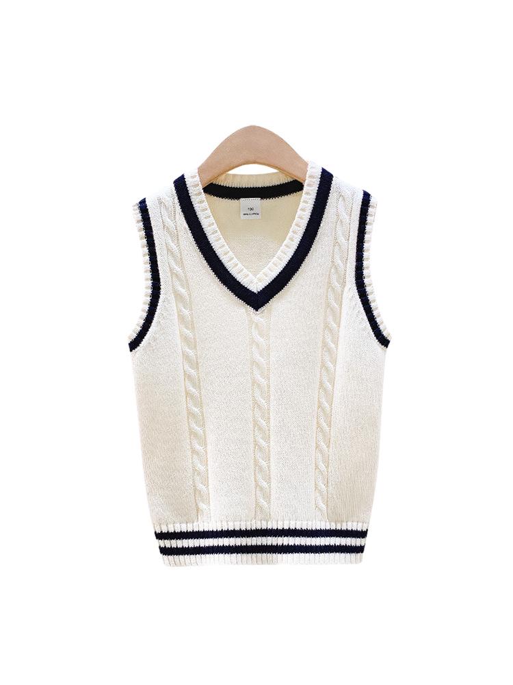 Unisex Strickschulweste: Warme Schülermode für Frühling & Herbst