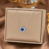 Elegant Burgundy Cherry Necklace For Women Minimalist Luxury Collarbone Chain Delicate Pendant