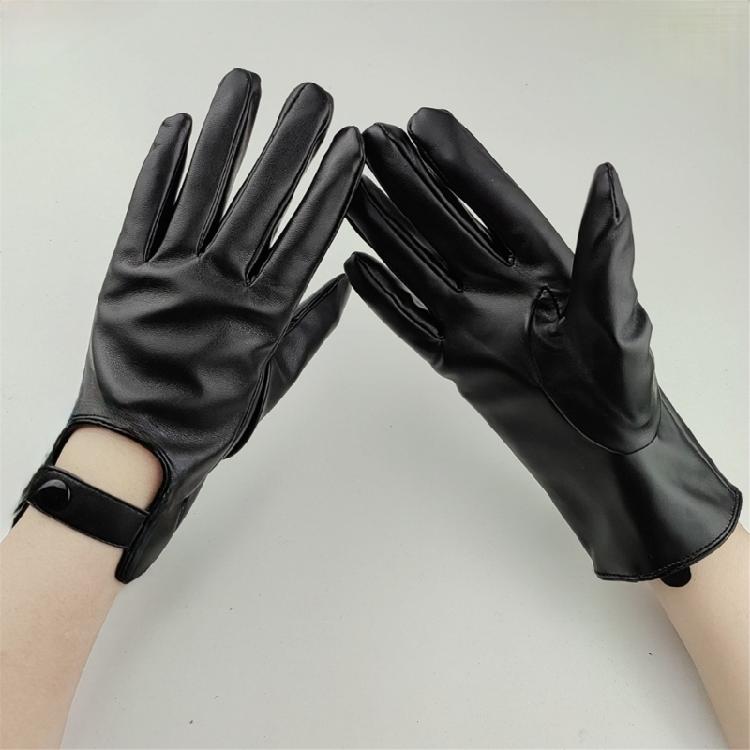 Lightweight Full Finger Gloves Punk Edge Decor Breathable Fabric For Extended Outdoor Use
