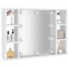 LED Mirror Cabinet in White 76 x 15 x 55 cm