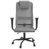 Office Chair Height Adjustable Gray Mesh and Faux Leather