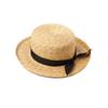 Spring and summer new bow decoration children's wide brim curled straw straw straw hat outdoor travel sun protection straw hat