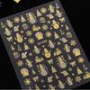 Glitter Snowman Christmas Nail Stickers - Flat Back Adhesive for DIY Nail Art
