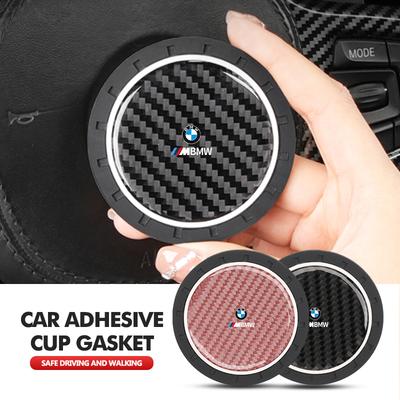 Para BMW 1/2 piezas Alfombrilla Impermeable Antideslizante para Coche Posavasos Silicona Base para Taza de Agua G30 G20 M3 M5 E91 E92 E93 E36 E70 X3 X4 X5 X1 E39 F30