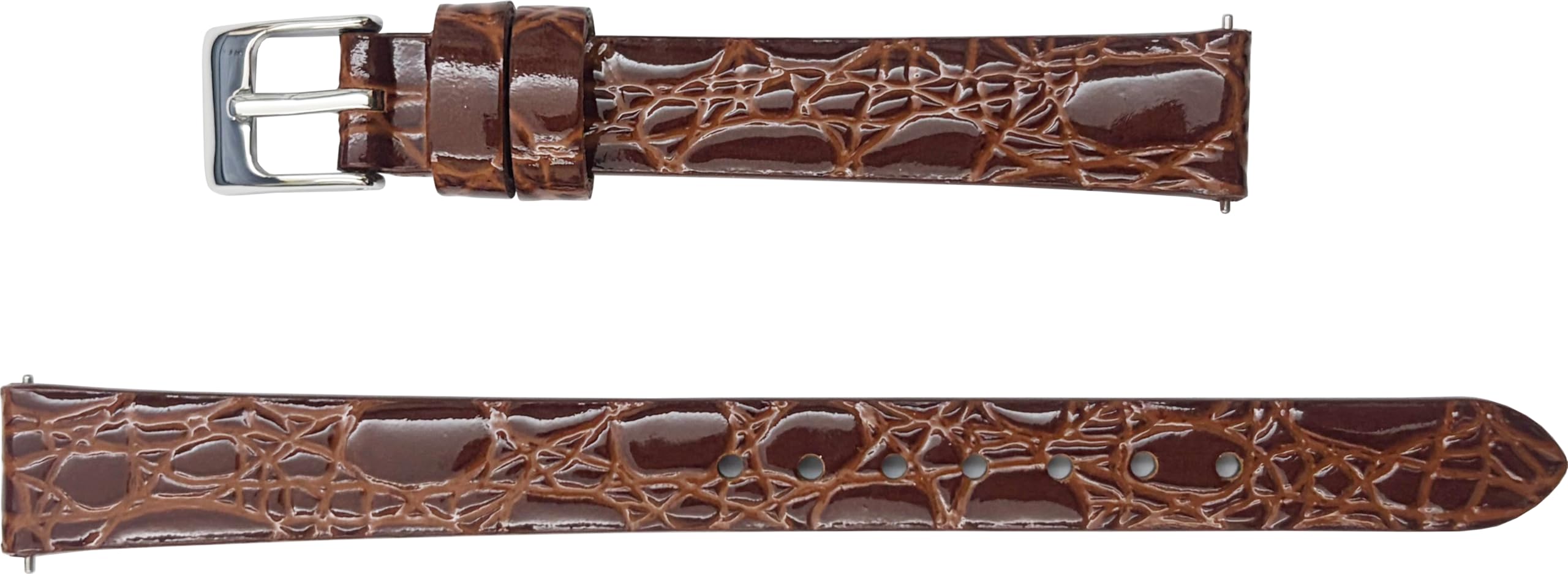 Seiko Watch StrapBand 12mm RS11C Cowhide Leather Crocodile Embossed CutEnamel Finish Smart Change Ladies Black Dark Brown Brown White Authentic