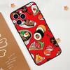 Kawaii Sushi Crowd Phone Case For iPhone 17 Pro Max 14 13 12 11 15 16 Pro Max Mini 16 Plus 16e 17 Air Funda