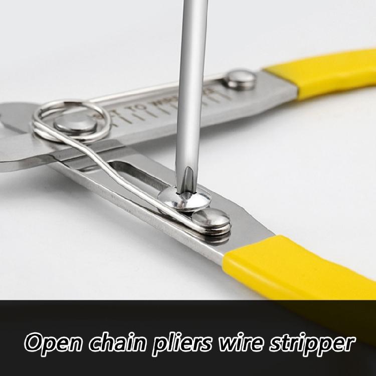 Ergonomic Wire Stripping Pliers Stainless Steel Sharpened Edges 0.5-4.0mm Ranges Tool For Chain Repair And Wiring