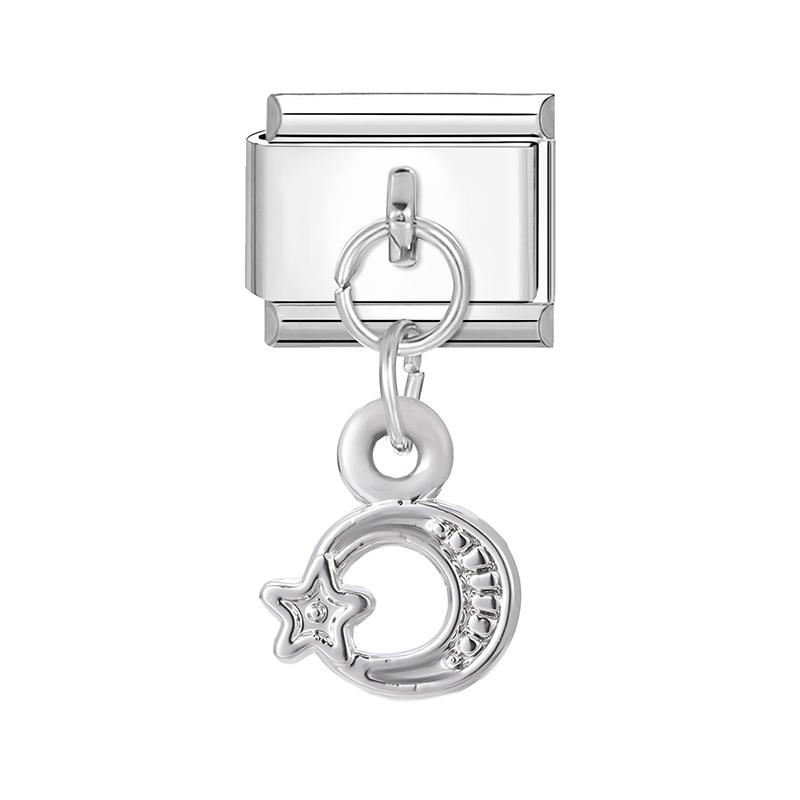 Fashion Heart Lips Bow Knot Feet Fishbone Pendant Italian Charm Link Fit 9mm Stainless Steel Bracelet DIY Making Men Women Gifts
