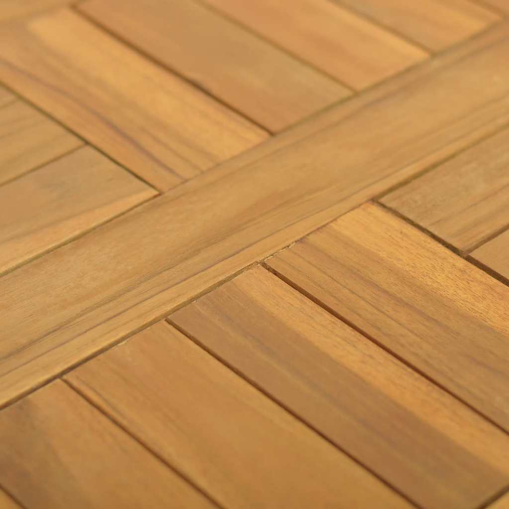 Quadratische Tischplatte 40 x 40 x 2,5 cm Massives Teakholz