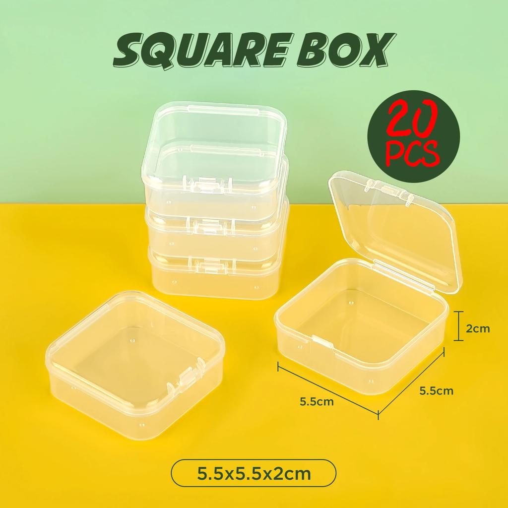 4-28Pcs Plastic Storage Box Transparent Jewelry Storage Box Container Portable Earring Ring Earplugs Packaging Storage Case