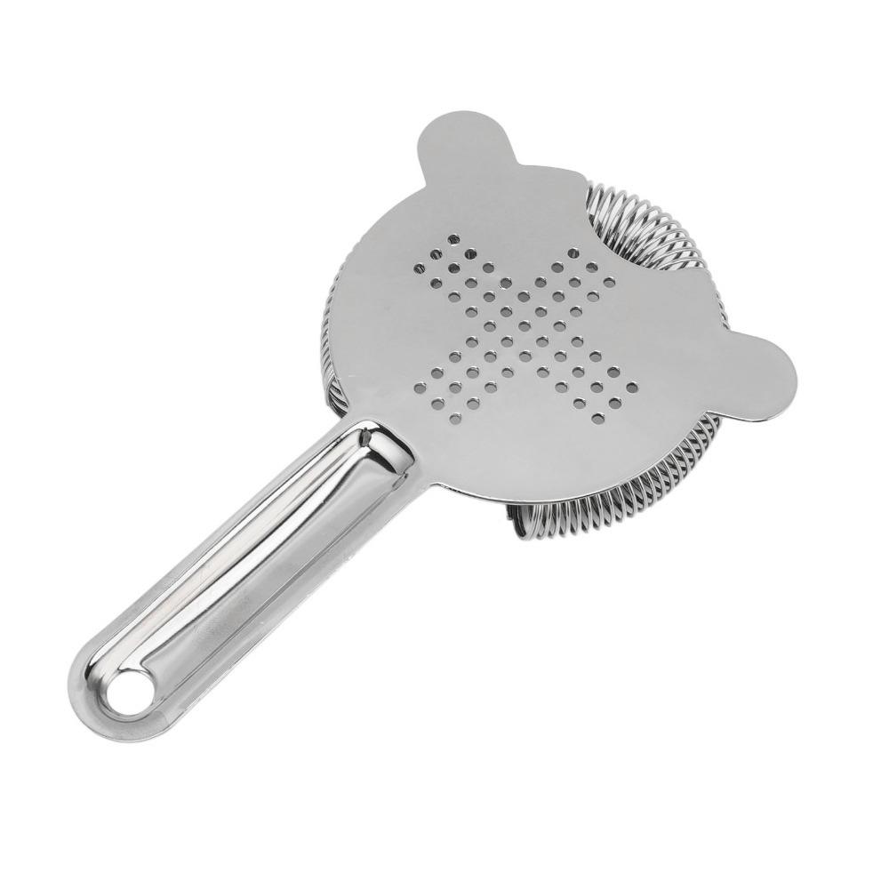 High-Density Spring Drink Strainer 304 Stainless Steel Ice Strainer Ergonomic Bar Strainer  Home