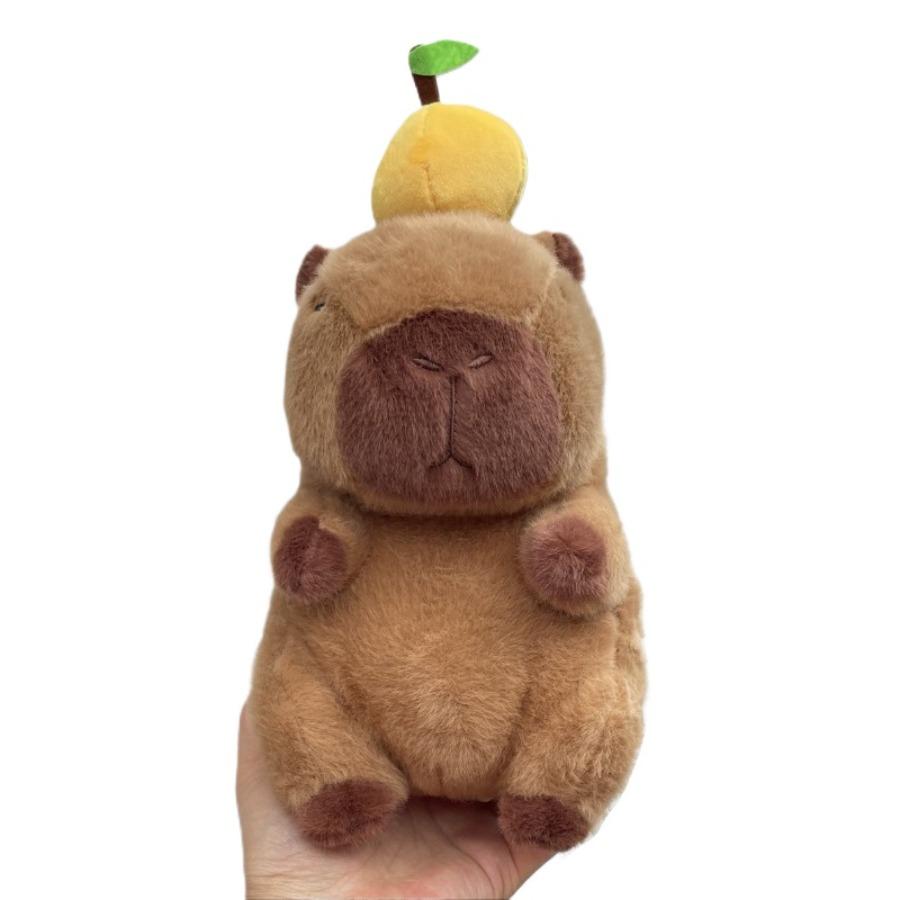 Capybara Plüschtiere Kawaii Stofftiere Anime Orange Capibara Schildkröte Rucksack Kapibala Weich Niedlich Kinder Spielzeug Geburtstag Weihnachtsgeschenk