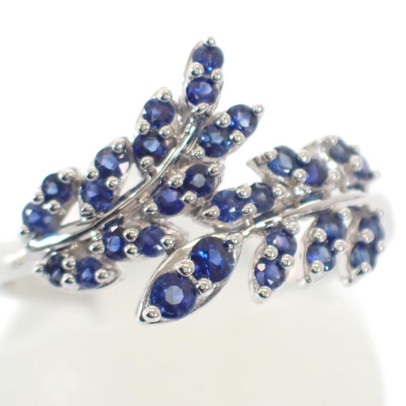 no brand  #14(JP Size) ring blue K18 white gold Women