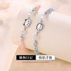 Handwoven Couple Bracelet With Cat Dog Charms Minimalist Chinese Style Friendship Wristband Women Men Trendy Student Accessory