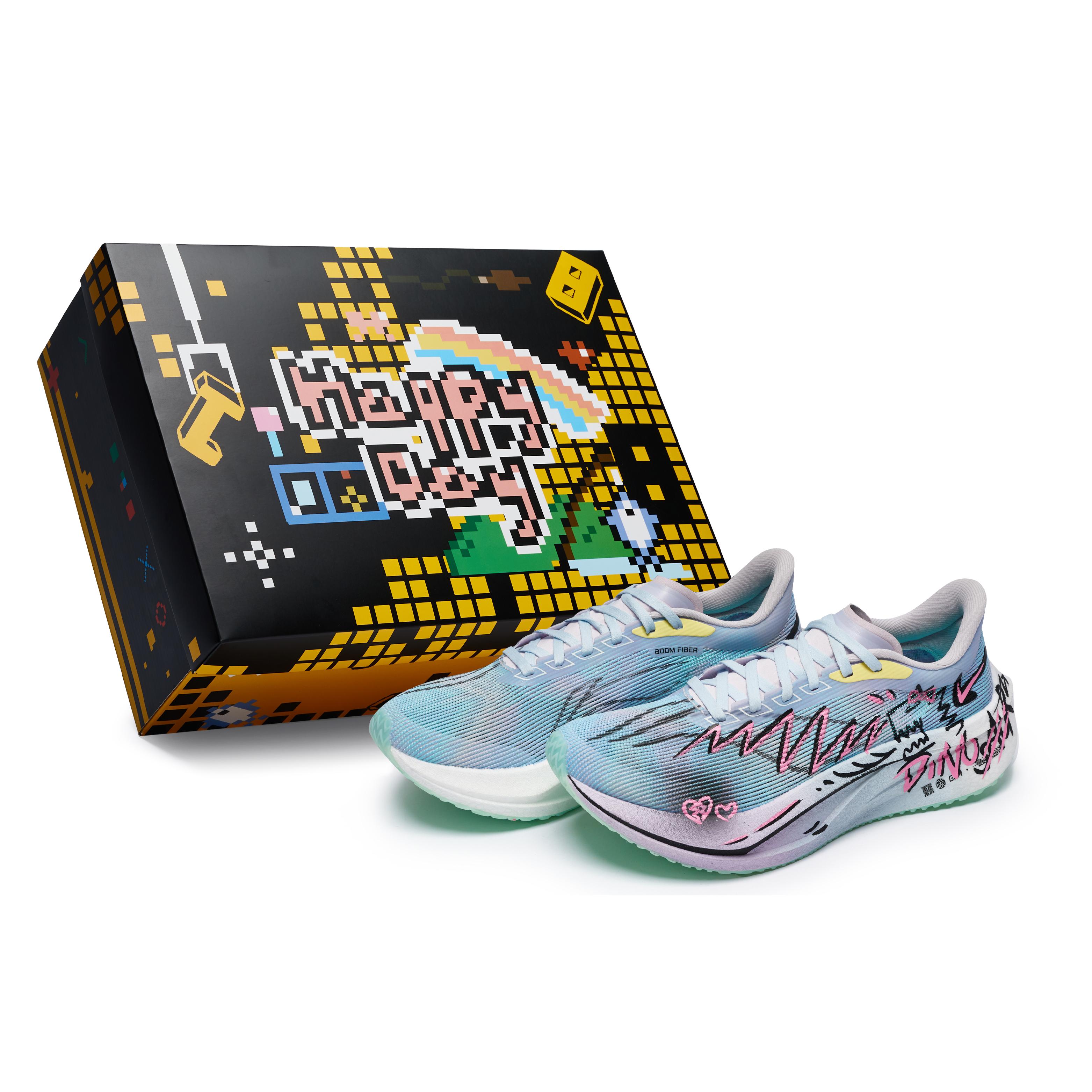 

Li Ning Feidian 4 Challenger Амортизация Скользкая Устойчивая к истиранию Низкие Беговые кроссовки Мужские Синий Розовый Черный ARMU005-13(Team80-S-BOX) 39