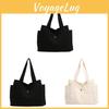 Canvas Tote Bag Large Capacity With Zipper For Commuting And Casual Daily Use
