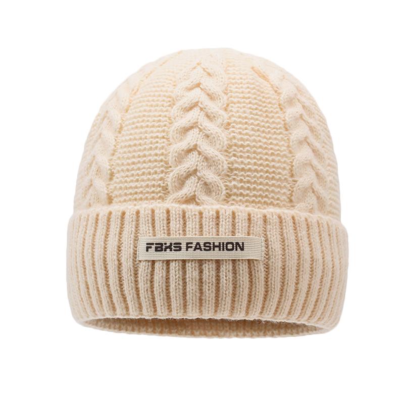 Herbst Winter Wollmütze Herren Damen Kälteabweisend Warmhaltend Pullover Strickmütze