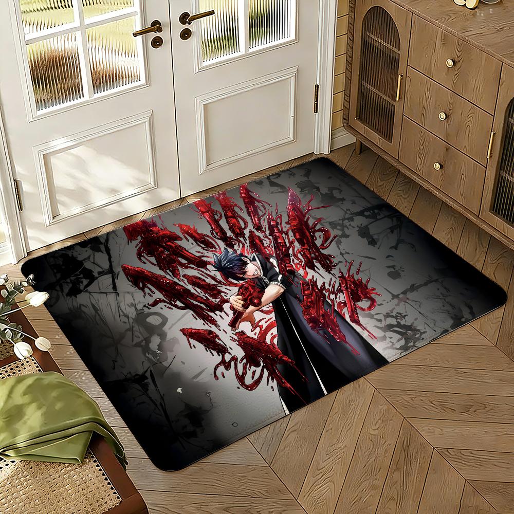 Tougen Anki Dark Demon of Paradise Thickened Absorbent Non-Slip Floor Mat Bedroom Living Room Door Mat Flannel Rug