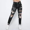 Dámské Skinny Trend Roztrhané Ležérní Módní Džíny s Rovnou Nohavicí
