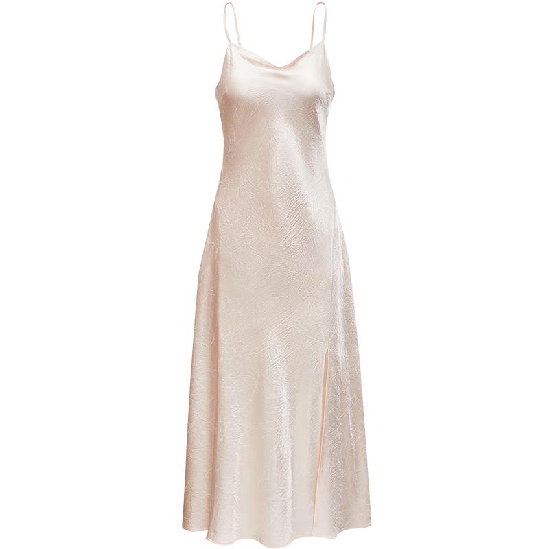 

ТОЛЬКО 2025 Весна Французский Стиль V-образный Вырез Платье Миди на Бретелях-спагетти M