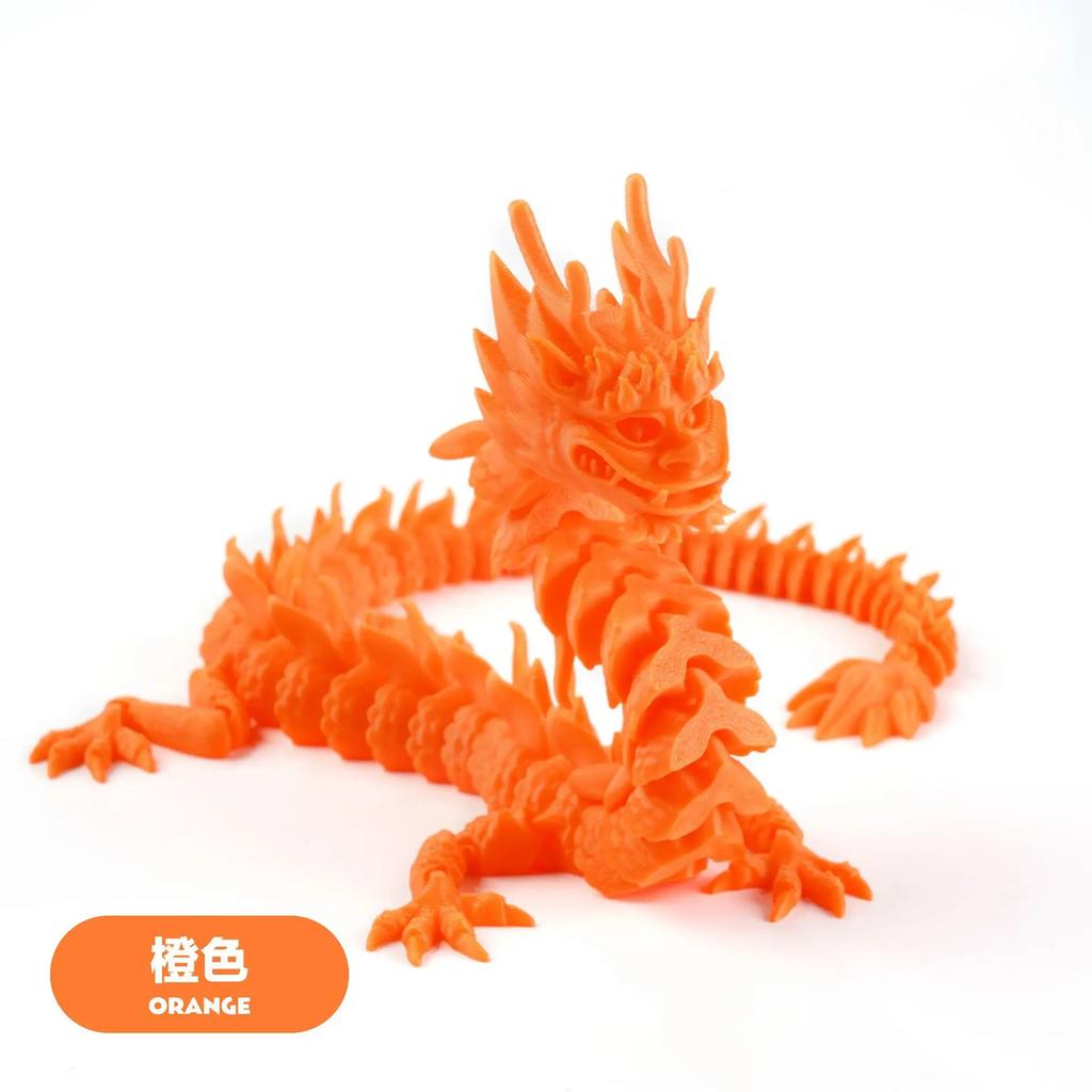 3D Printed Dragon Rotatable Articulated Dragons Western Style Crystal Dragon Home Office Desktop CraftS Ornament Creative Gifts