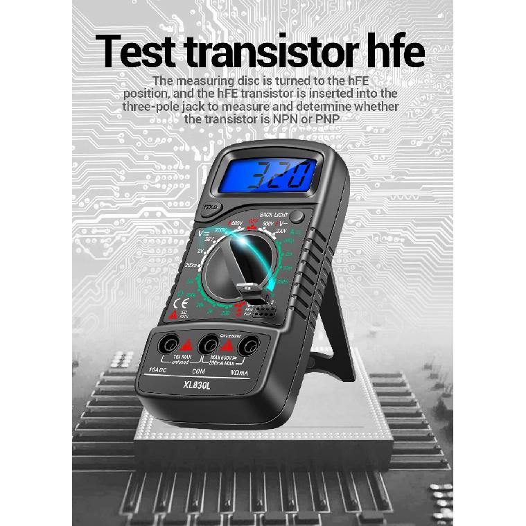 Digital Multimeter Esr Testers ANENG XL830L Automotive Electrical Meter Dmm Transistor Peak Tester Meter Capacitance Meter tools