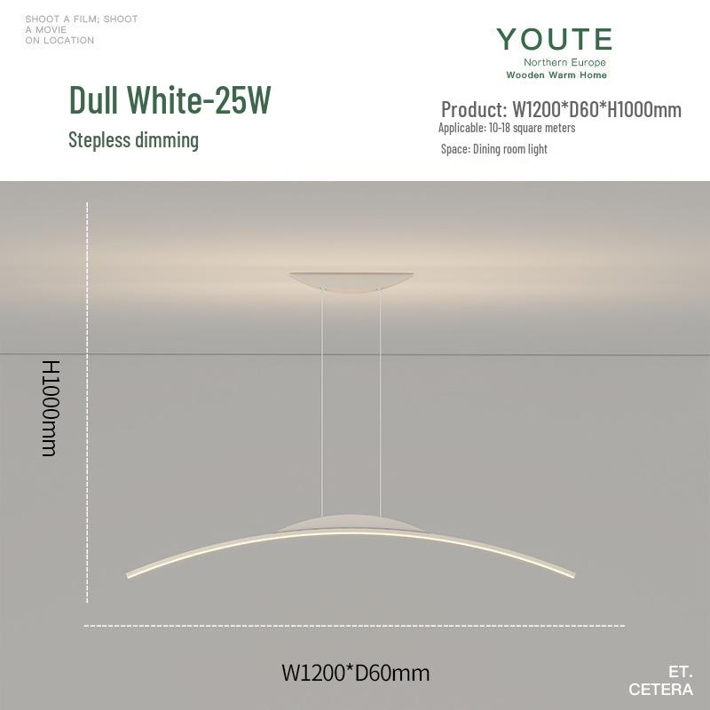 Nordic Minimalist LED Pendant Light - Sleek, Single-Line Design for Dining Room, Study, Bar, or Office.